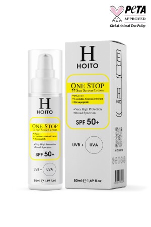 Hızlı Emilen Yapışkanlık Hissi Bırakmayan Güneş Koruyucu SPF50-PA--50ml-One Stop Sun Screen Cream H10021 - 2