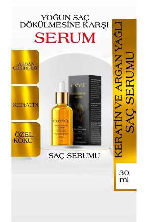 Hızlı Saç Uzatma Serumu Argan Ve Keratin Özlü Dökülme Karşıtı Ve Besleyici 30 ml - Cozyce