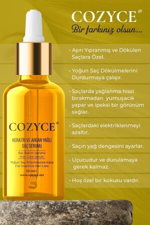 Hızlı Saç Uzatma Serumu Argan Ve Keratin Özlü Dökülme Karşıtı Ve Besleyici 30 ml - 6