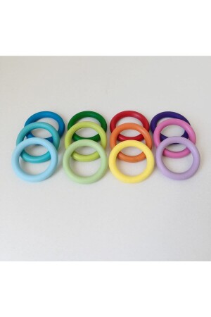 حلقات ملونة من مونتيسوري (لعبة خشبية صلبة) HLK122058180001223 - Moccotoys