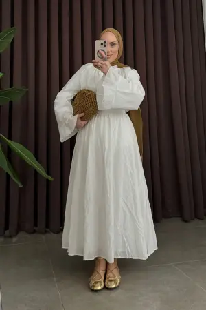 HM Model Pamuk Vual Etek Takım Beyaz - Nuuwears