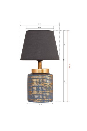 Hmy Design Grande Keramiklampenschirm – Blau / Gold - 6