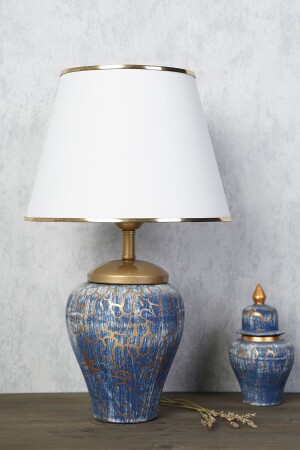 مكنز-جلوير شمعة السيراميك الأزرق الأبيض - Hmydesign