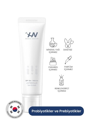 Hn Lactobacillus Sunscreen 50 ml - Prebiyotik Ve Probiyotikler Içeren Onarıcı Güneş Kremi HN00SC1 - HISTOIRE NATURELLE