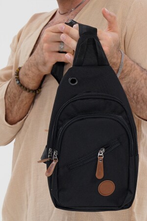 Hochwertige Sporttasche YG9044, Modell Berlin, Schulter, Kreuz und Brust, schwarze Farbe - 7