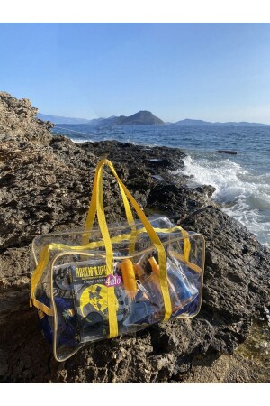 Hochwertige transparente gelbe Gepäck-Strandtasche - 1