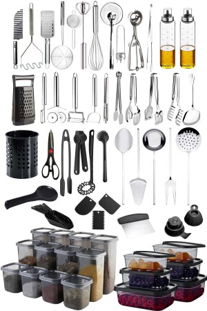 Hochwertiges Frischhaltedosen-Set, Küchenutensilien, Mitgift-Set, praktische Utensilien, Servierzange, Schöpfkelle, T090498S119 - 3