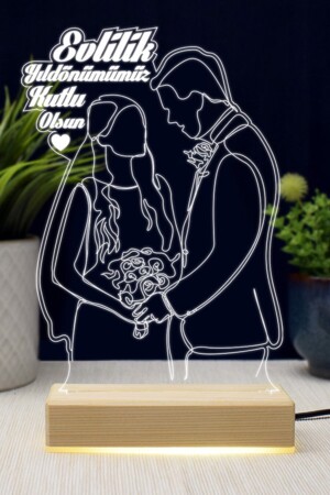 Hochzeitstagsgeschenk 3D-LED-Lampe hdymnled19 - 4