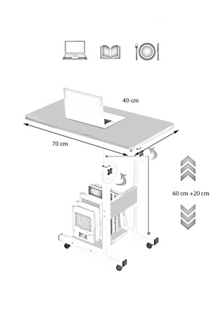 Höhenverstellbarer Patiententisch – atlantische Kiefer 70 x 40 (mit Rädern), ovale Kante - 3