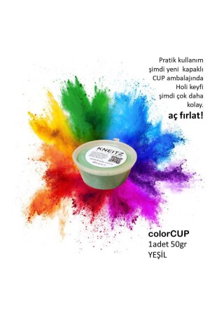 Holi Boya - Colorfest Boyası - Holifest Boyası - Festival Boyası - Toz Boya - Colorcup - 1*50gr - 1