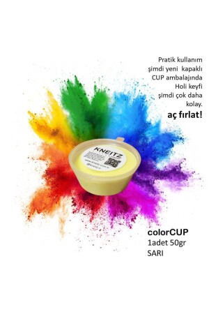 Holi Boya - Colorfest Boyası - Holifest Boyası - Festival Boyası - Toz Boya - Colorcup - 1*50gr - 1