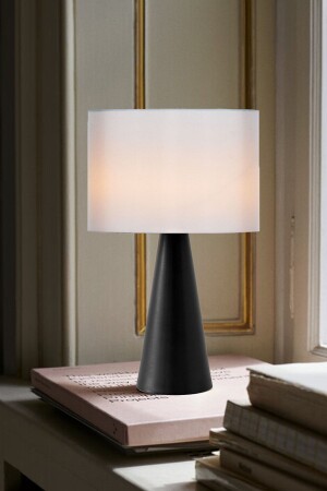 Holly Modern Funnel Metal Leg Fabric Head Table Lamp Modern Abajur HOLLYABAJUR - 1