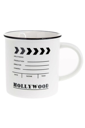 Hollywood Klaket Yönetmen Rejisör Sinema Kahve Kupası Fincan Mug Teflon Uygulama Gerçek Seramik ES59800CUPSNM - 1