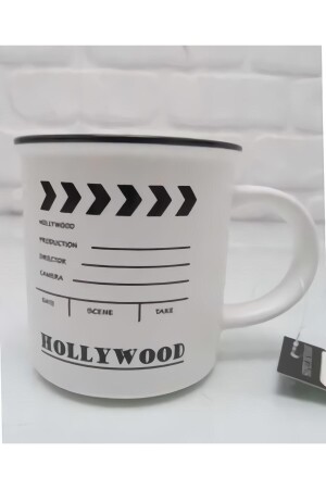 Hollywood Klaket Yönetmen Rejisör Sinema Kahve Kupası Fincan Mug Teflon Uygulama Gerçek Seramik ES59800CUPSNM - 5