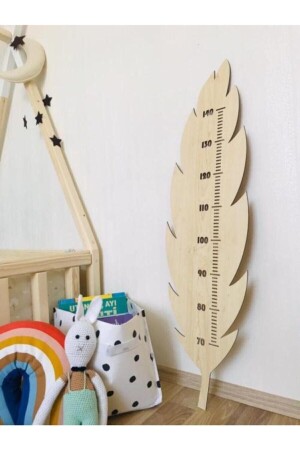 Holz-Höhenmesslineal für Kinder, Höhenmesser, Kinderzimmer, Kindergarten, Wanddekoration, 100 x 30 cm, TYC00159556647 - 1