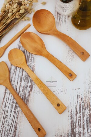 Holz-Küchenlöffel-Set aus Holz, 5-teilig, Buche, Buchsbaum und Bambusholz, TYC4GPCTQN168733763066827 - 6