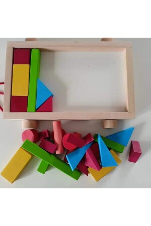 Holzblock-Set, bunte geometrische Formen, Lernspielzeug TOY-0070 - 2