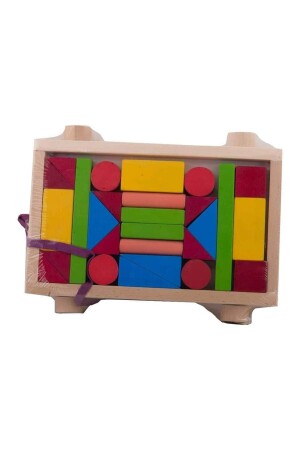 Holzblock-Set, bunte geometrische Formen, Lernspielzeug TOY-0070 - 3