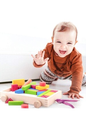 Holzblock-Set, bunte geometrische Formen, Lernspielzeug TOY-0070 - 1