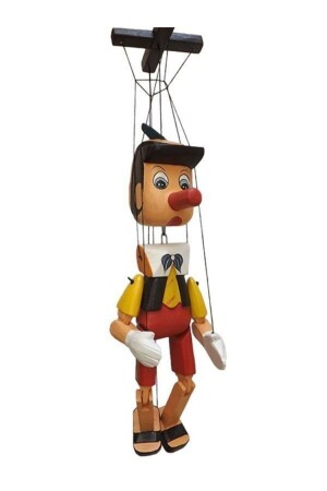 Hölzerne Pinocchio-Hängeschnurpuppe, dekoratives Spielzeug, 50 cm, pino8888 - 3