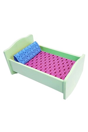 Hölzerne Schaukelwiege für Mädchen, Lernspielzeug, Montessori-Material, Wassergrün 8697144533729 - 4