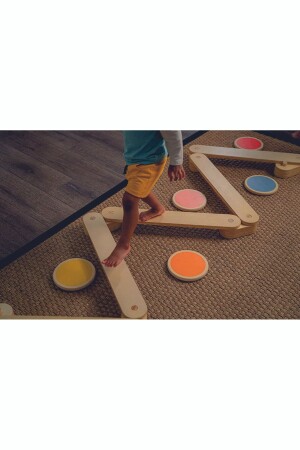 Hölzerner Schwebebalken - Balancebrett - Spielzeug - Aktivitätsspielzeug - Holzspielzeug - Montessori-Spielzeug - 3