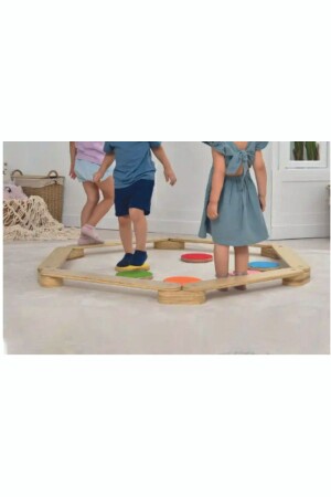 Hölzerner Schwebebalken - Balancebrett - Spielzeug - Aktivitätsspielzeug - Holzspielzeug - Montessori-Spielzeug - 5