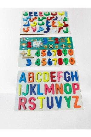 Hölzernes Bultak 3-in-1-Set Alphabet-Operationen-Arabisch Lernpuzzle KS-88 - 2