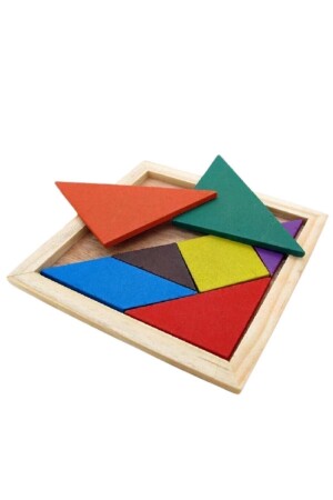 Hölzernes Tangram-Intelligenzentwicklungs-Lernspielzeug, Mini-Größe 7 x 7 cm - 4