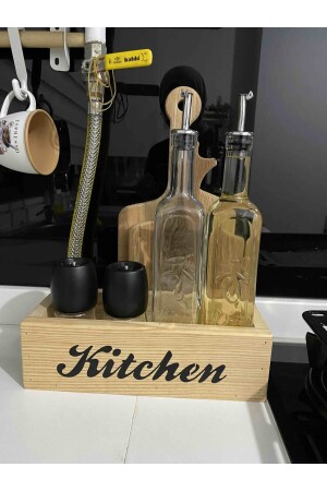 Holzkisten-Organizer – Küchen-Organizer – dekorative Box – Küchenregal – Öltopf-Box Nr. Küche - 2