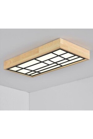 Holzrahmen-Decken-LED-Beleuchtung Kronleuchter 30 * 120 cm Wohnzimmer Schlafzimmer Küche Weiß6500 Licht 30120FLACHES MUSTER - 1