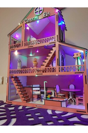 Holzspielhaus, Puppenhaus mit Feen-LED, Geschenk TYC00131844941 - 1