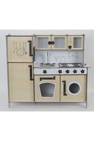 Holzspielzeugküche mit Kühlschrank AOMB - 2