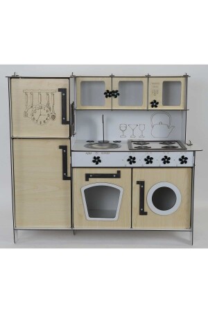 Holzspielzeugküche mit Kühlschrank AOMB - 6