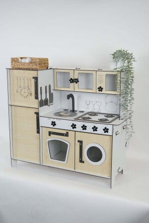 Holzspielzeugküche mit Kühlschrank AOMB - 7