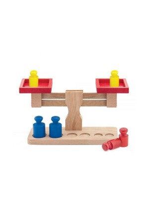 Holzwaage im Karton, 7-teilig, Marktspielzeug, Spielholz, AYDONY-313 - 3