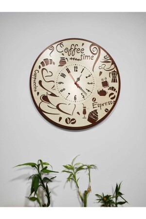 Holzwanduhr, dekorative Wanduhr für Café und Küche, Ntpsaatahsap - 1