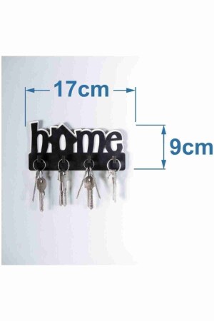 Home Ahşap Duvar Dekoru Anahtar Askısı - 5