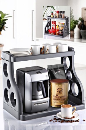 Home Life Arbeitsplatten-Mehrzweck-Organizer Elegance Anthrazit - Nandy Home