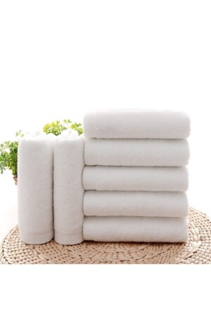 Home Luxury 100 % Baumwolle, weißes Hand- und Gesichtstuch, 50 x 90 cm, 3er-Set TOWEL001 - 3