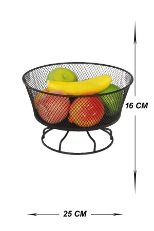 Home Nazlı Obstkorb (Mehrzweckkorb) 25 Ø Schwarz 59807 - 3