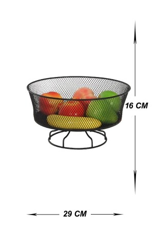 Home Nazlı Obstkorb (Mehrzweckkorb) 30 Ø Schwarz - 3