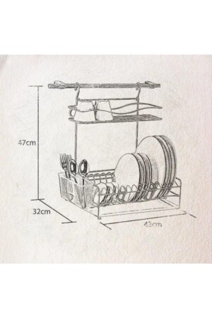 Home Pipe Hängebecherhalter Tellerständer Geschirrständer Mattschwarz Kb013s GNRL00977 - 6