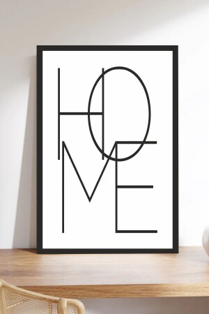 Home Yazılı Ahşap Mdf Çerçeve Görünümlü Mdf Tablo - 2