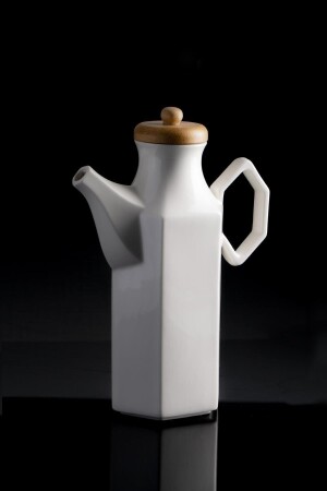 Homela Pure Bambu Kapaklı Köşeli Porselen Yağlık - 26 Cm Fma02991 PORJ-010145-12 - ACAR