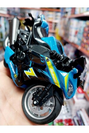 Hond-ac.br Rr Oyuncak Yarış Motorsiklet Metal Plast Model Çekbırak Oyuncak Motor 852010890520 - 8