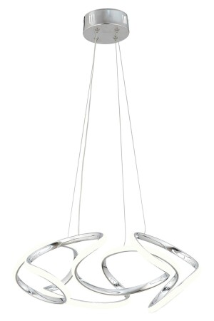 Honos Chrom moderne Pendelleuchte, weißes Licht, LED-Kronleuchter, Wohnzimmer, Küche, Zimmer, LED-Kronleuchter - 8