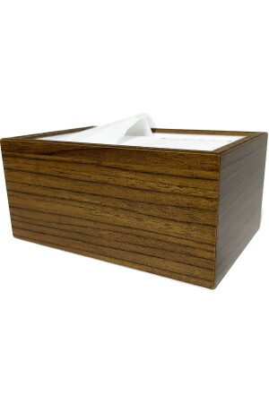 Horizontaler Serviettenhalter aus Holz für den Tisch, Restaurantspender, Walnuss - 2