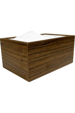 Horizontaler Serviettenhalter aus Holz für den Tisch, Restaurantspender, Walnuss - 4