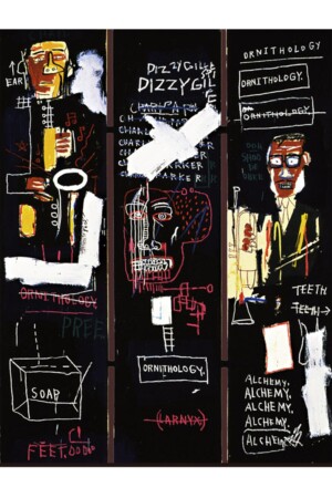 Horn Players 1983 Jean Michel Basquiat Kanvas Tablo JNMCHLBSQTHRNPLYRS 013 - 2